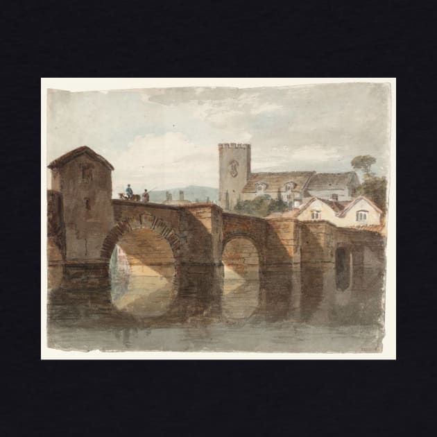 Aylesford Bridge and Church, Kent, 1798 by Art_Attack